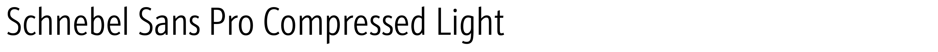 Schnebel Sans Pro Compressed Light